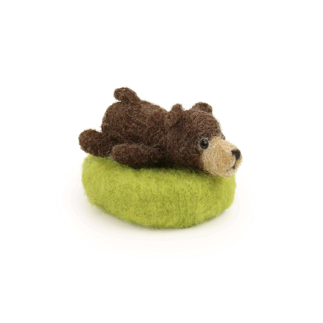 Felting Kit - Tiny Snoozing Bear Needle Felt Kit