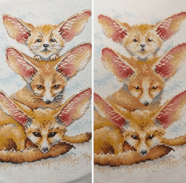 Fennec Fox Family SM-509 Counted Cross Stitch Kit