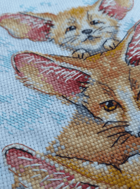 Fennec Fox Family SM-509 Counted Cross Stitch Kit