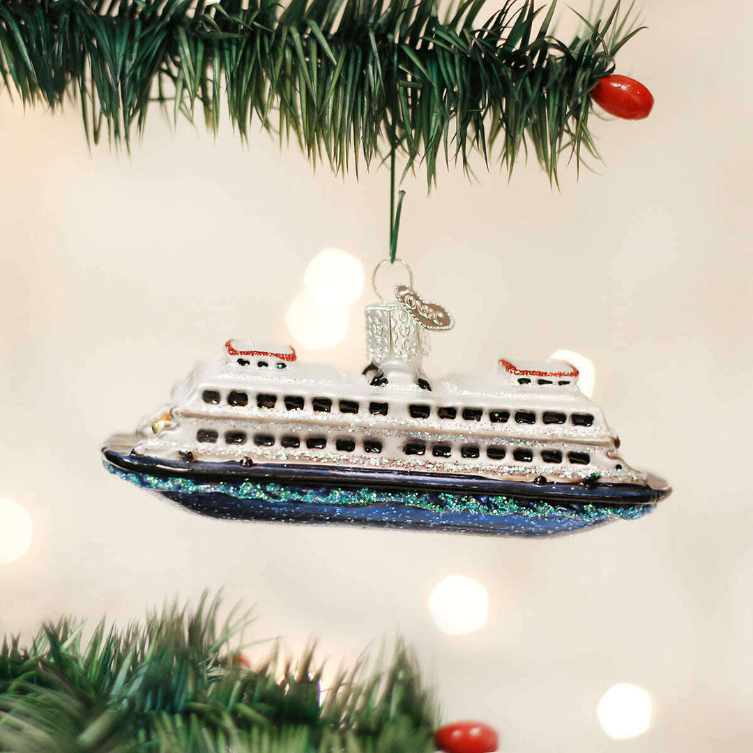 Old World Christmas Ferry Blown Glass Ornament