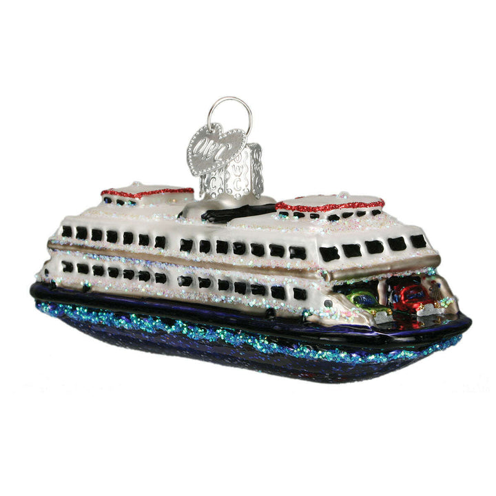 Old World Christmas Ferry Blown Glass Ornament