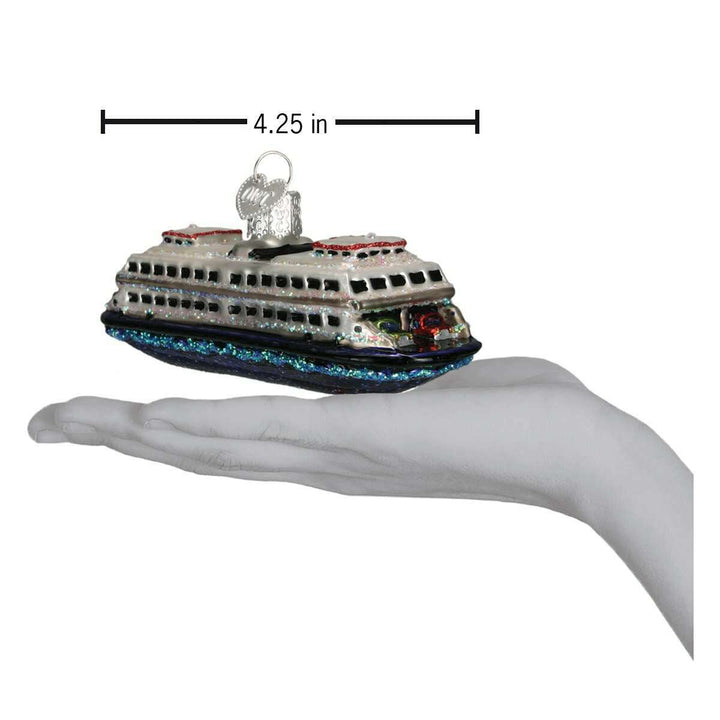 Old World Christmas Ferry Blown Glass Ornament