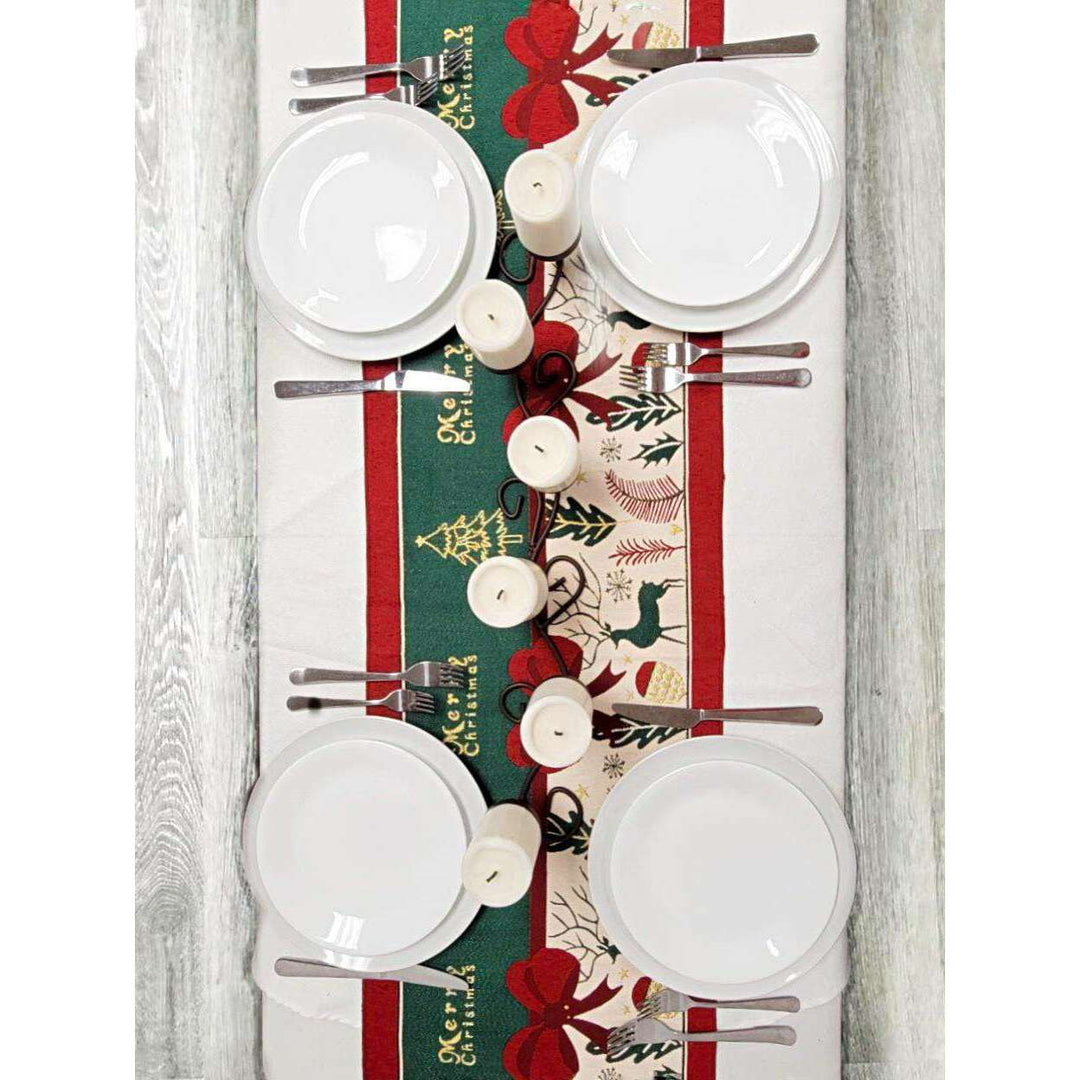 Festive Holiday Tree Christmas Table Runner F07M5-10C