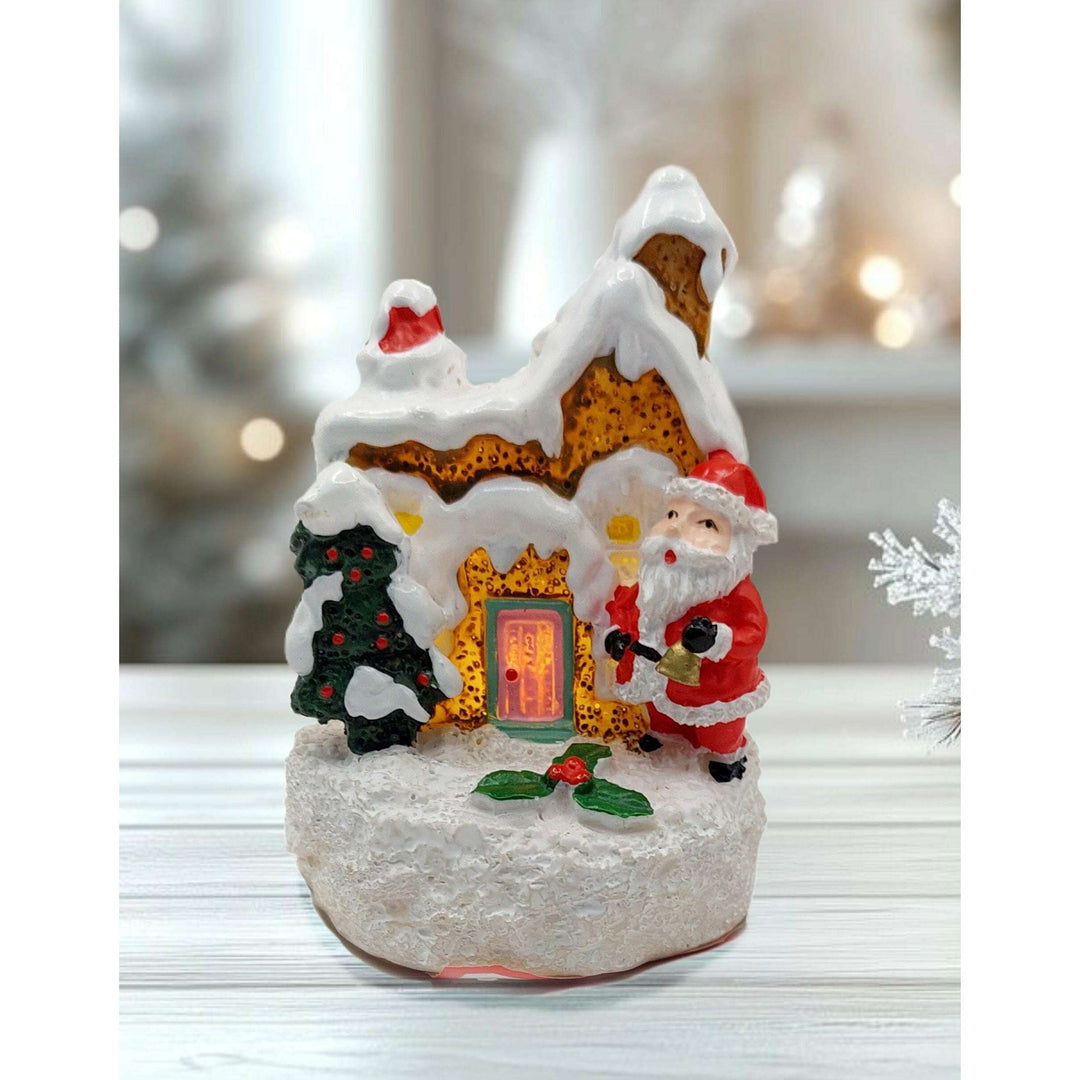Festive House with Santa. Christmas Village Wizardi F07-N1-3-Y26A