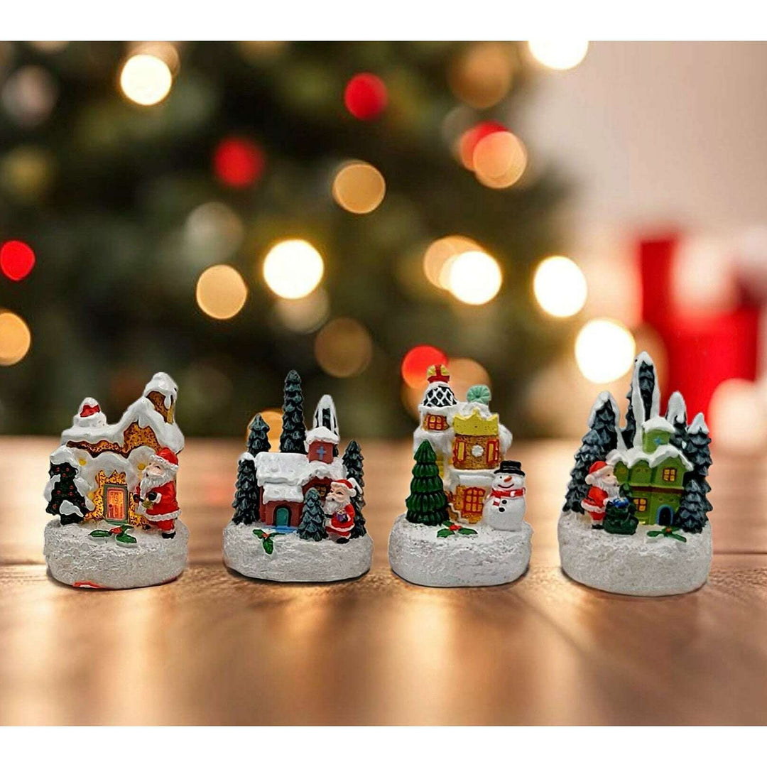 Festive House with Santa. Christmas Village Wizardi F07-N1-3-Y26C
