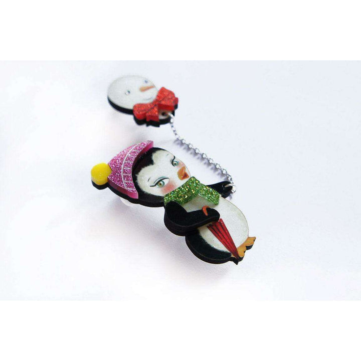 Festive Penguin with Balloon Brooch by Laliblue - Quirks!