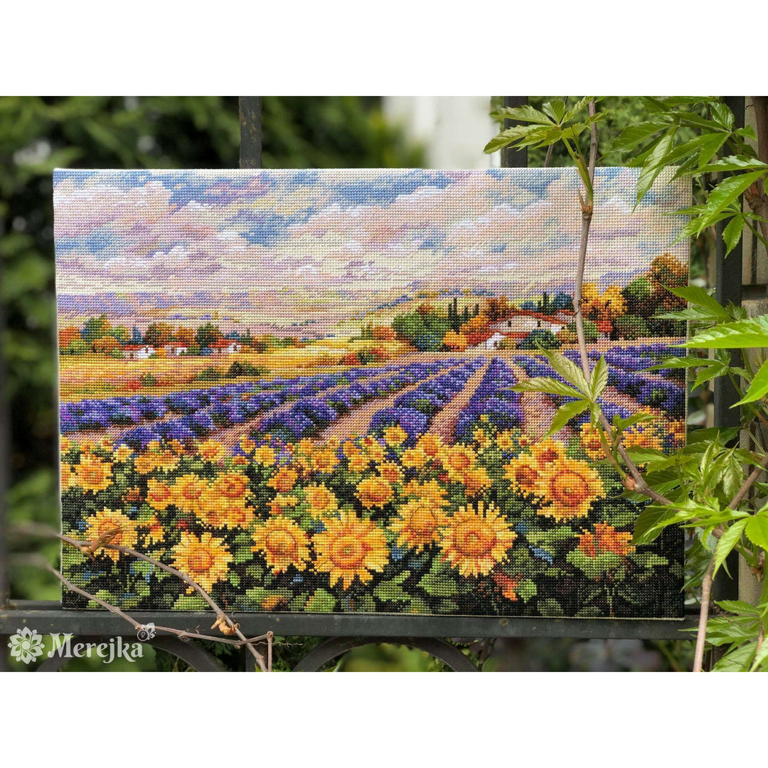 Fields of Lavender and Sun K-179 Counted Cross-Stitch Kit