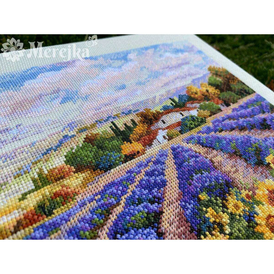 Fields of Lavender and Sun K-179 Counted Cross-Stitch Kit