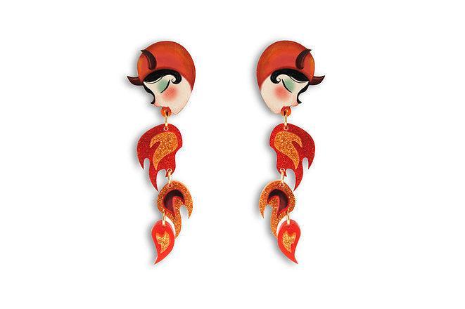 Fire Breather Earrings Halloween Earrings by Laliblue - Quirks!