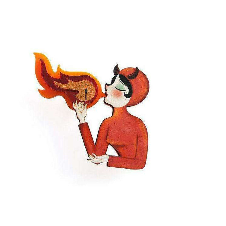 Fire Breather Halloween Brooch by Laliblue - Quirks!
