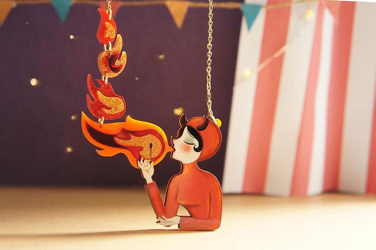 Fire Breather Halloween Necklace by Laliblue - Quirks!