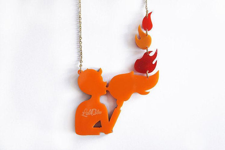 Fire Breather Halloween Necklace by Laliblue - Quirks!