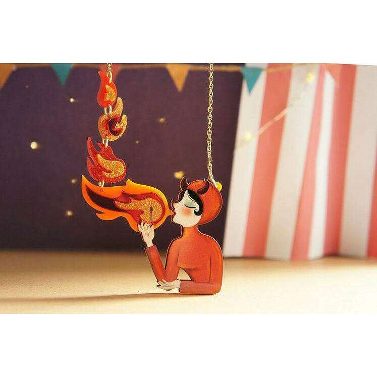 Fire Breather Halloween Necklace by Laliblue - Quirks!