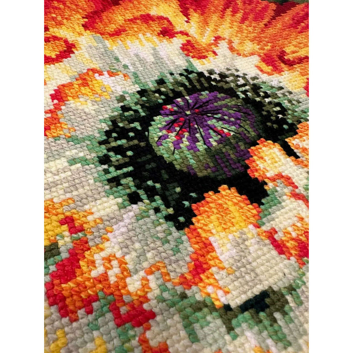 Fire Poppies R2080 Counted Cross Stitch Kit