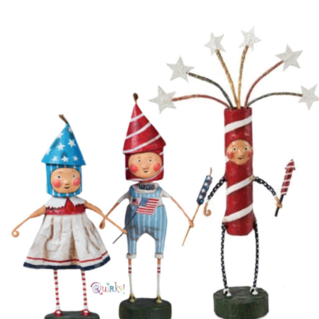 Firecracker Friends Set of 3 Figurines by Lori Mitchell - Quirks!
