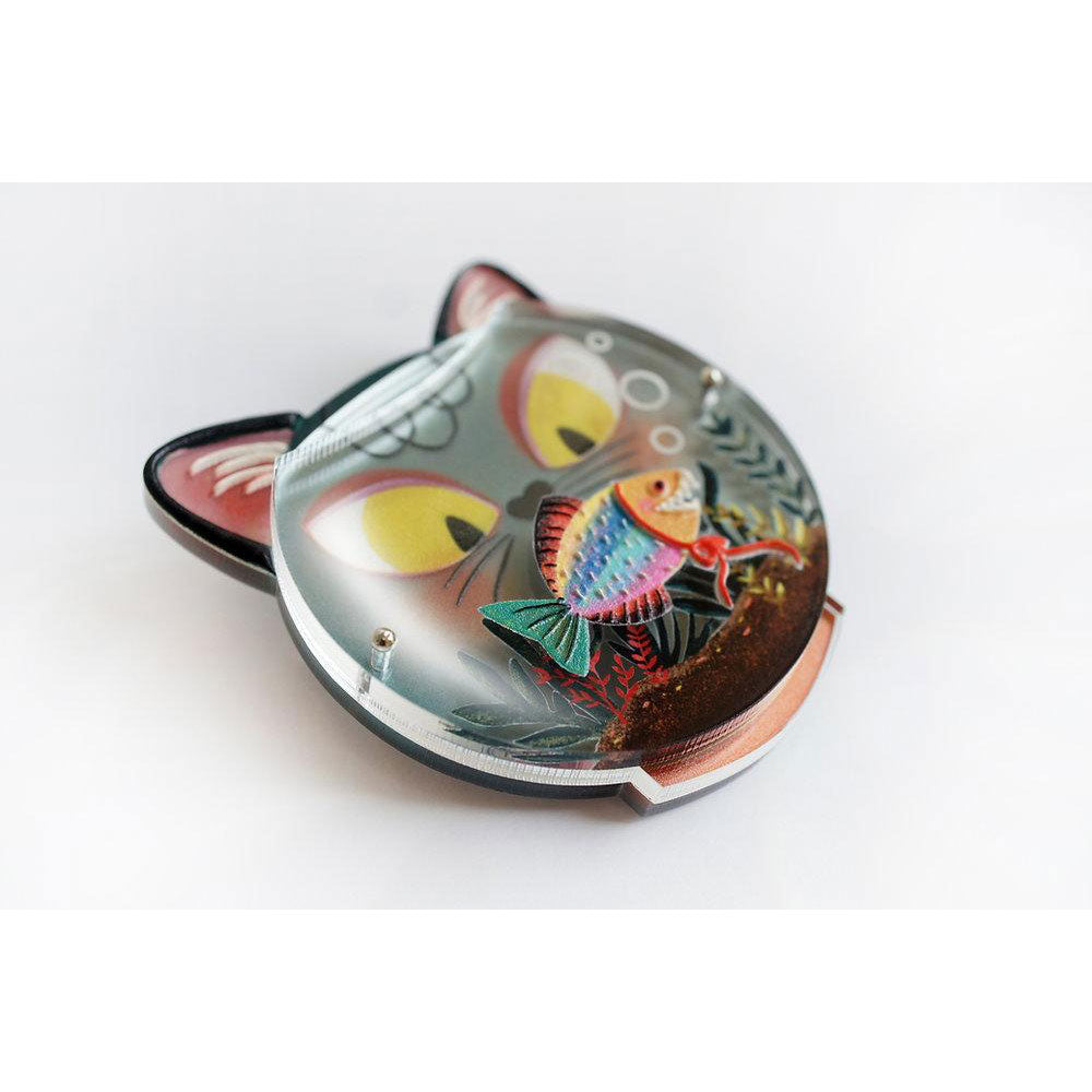 Fishbowl With Cat Brooch by Laliblue image 2