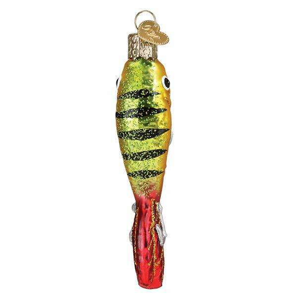 Old World Christmas Fishing Lure Blown Glass Ornament