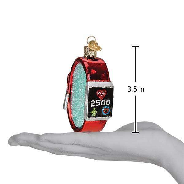 Old World Christmas Fitness Watch Blown Glass Ornament