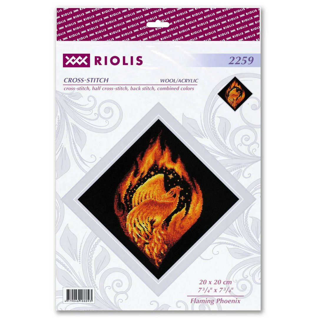 Flaming Phoenix R2259 Counted Cross Stitch Kit
