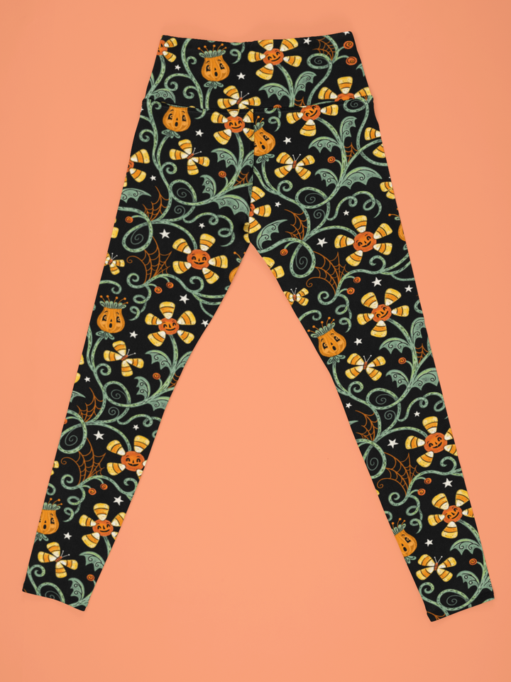 Spooky Sweet Garden (Johanna Parker Exclusive) - High-quality Handcrafted Vibrant Leggings