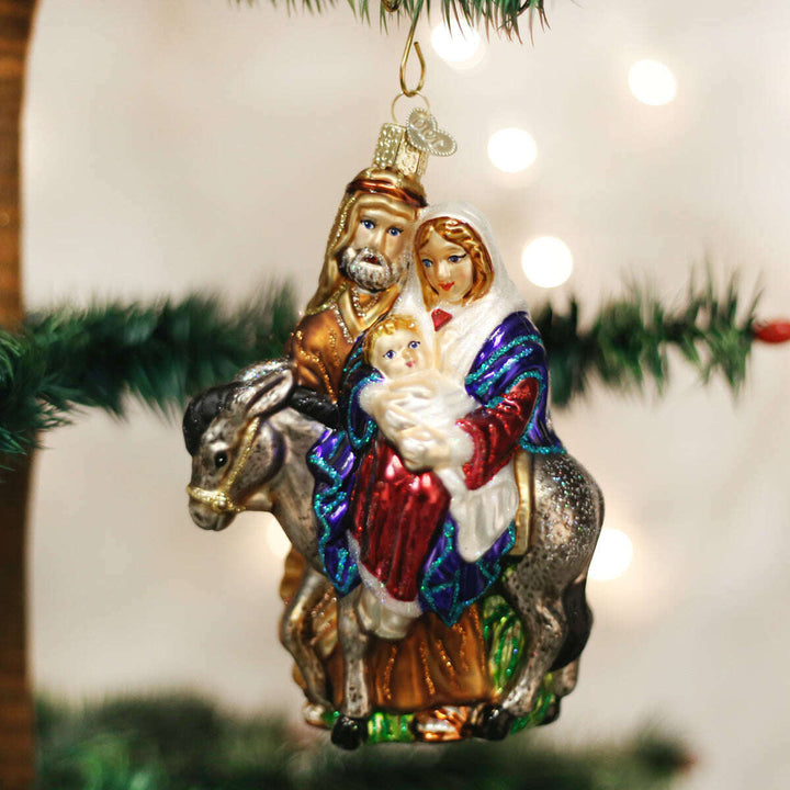 Old World Christmas Flight to Egypt Blown Glass Ornament