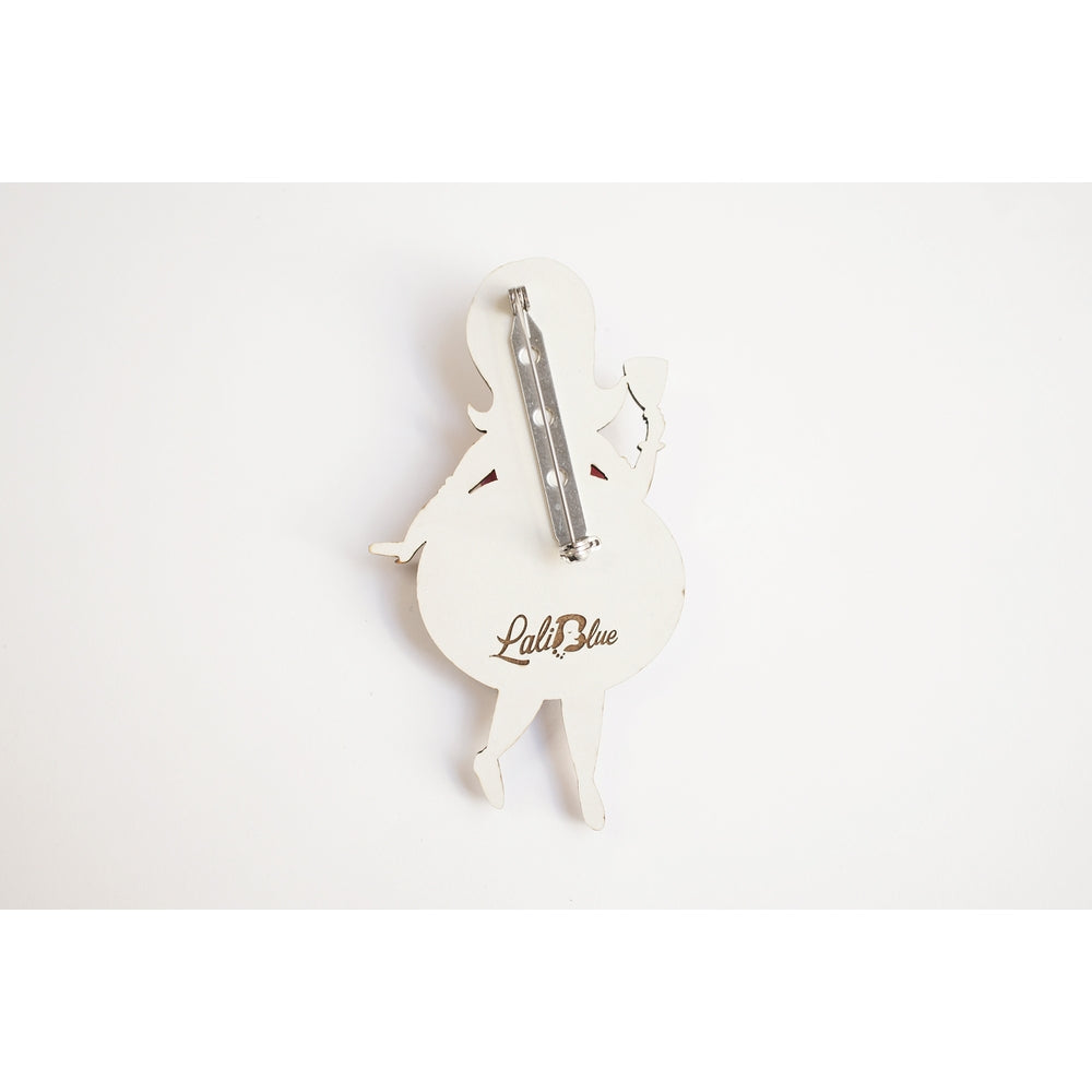 Floral Christmas Tree Lady Ornament Brooch by Laliblue 5