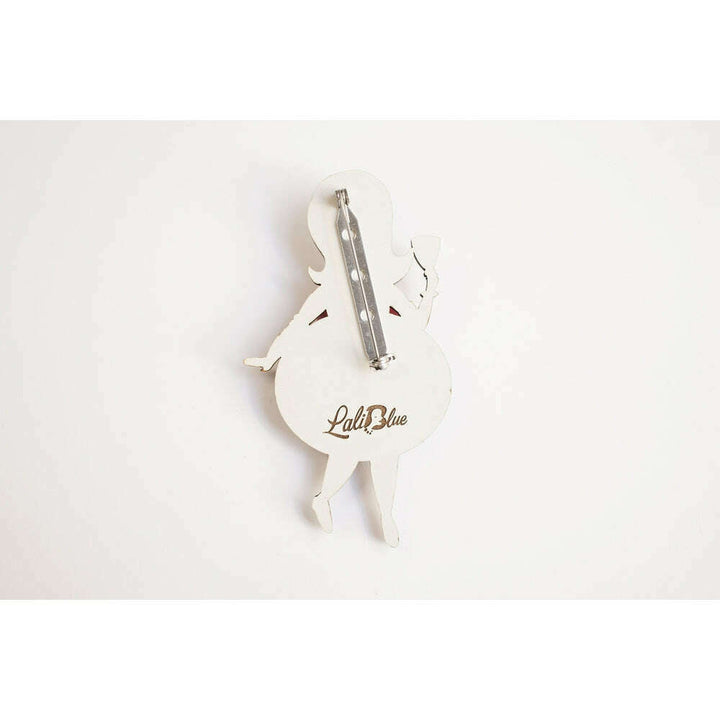 Floral Christmas Tree Lady Ornament Brooch by Laliblue – view 6