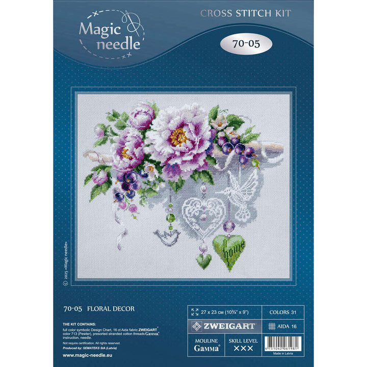 Floral Decor 70-05 Counted Cross-Stitch Kit
