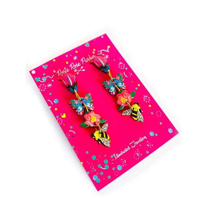 Floral Heaven Dangle Earrings by Rosie Rose Parker