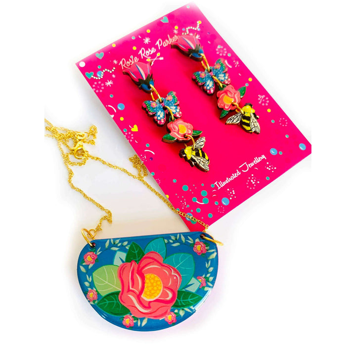 Floral Heaven Dangle Earrings by Rosie Rose Parker