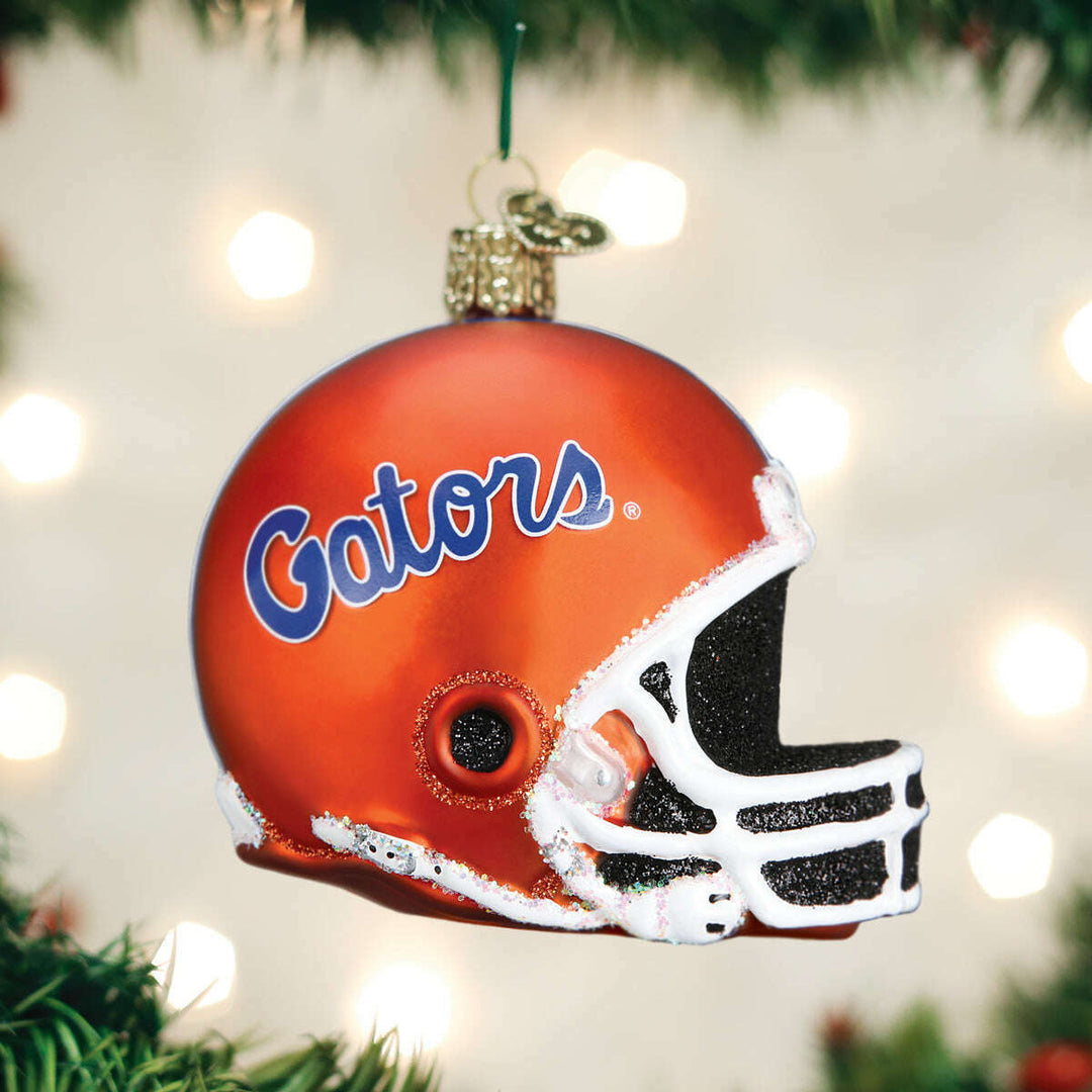 Old World Christmas Florida Gators Helmet Blown Glass Ornament