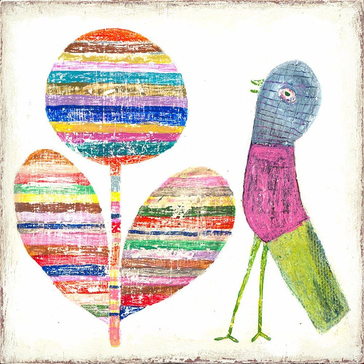 "Flower & Bird" Gallery Wrap Art Print - Quirks!