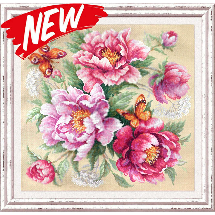 Flower Magic. Peonies 140-001 Counted Cross-Stitch Kit