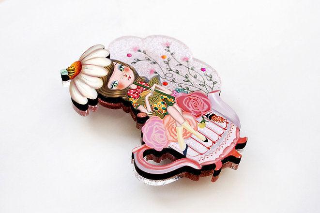Flower Tea Brooch by LaliBlue - Quirks!