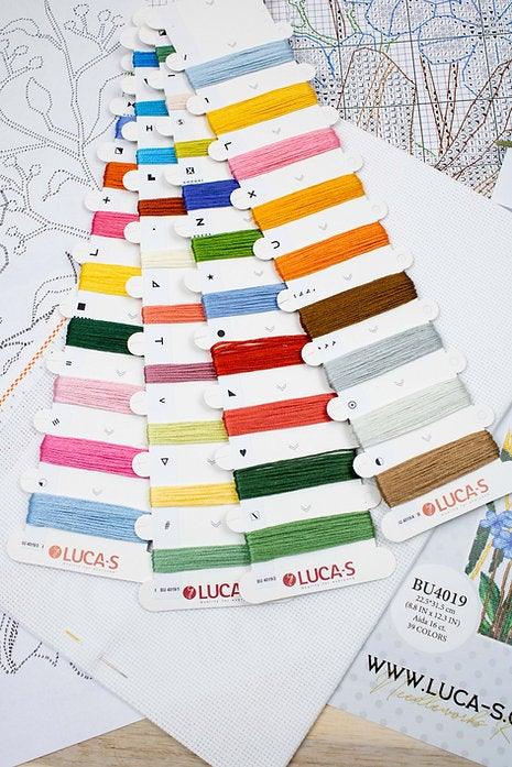 Flowers and Butterfly BU4019L Counted Cross-Stitch Kit