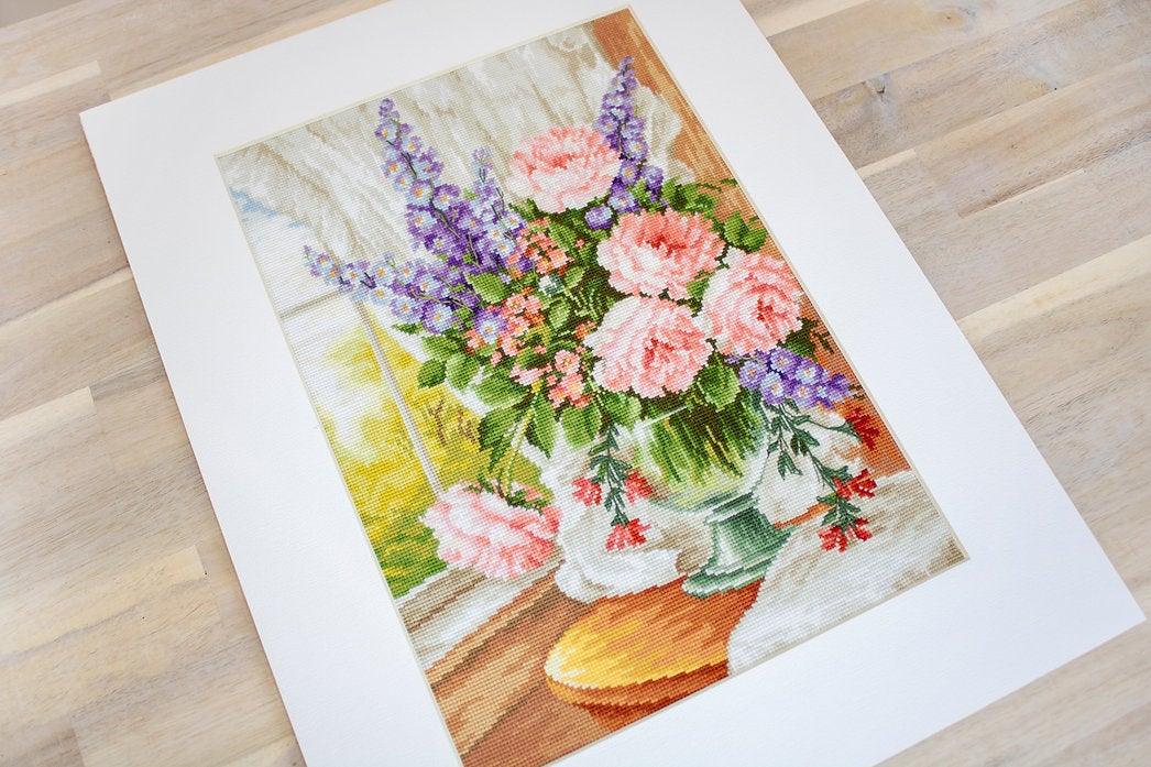 Flowers at the Window BU4016L Counted Cross-Stitch Kit