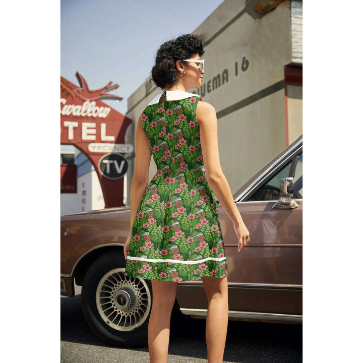 Flowers Collared Dress