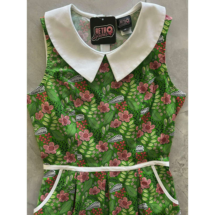 Flowers Collared Dress
