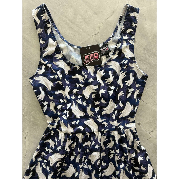 Flying Ghosts Shorter Length Fit & Flare Dress