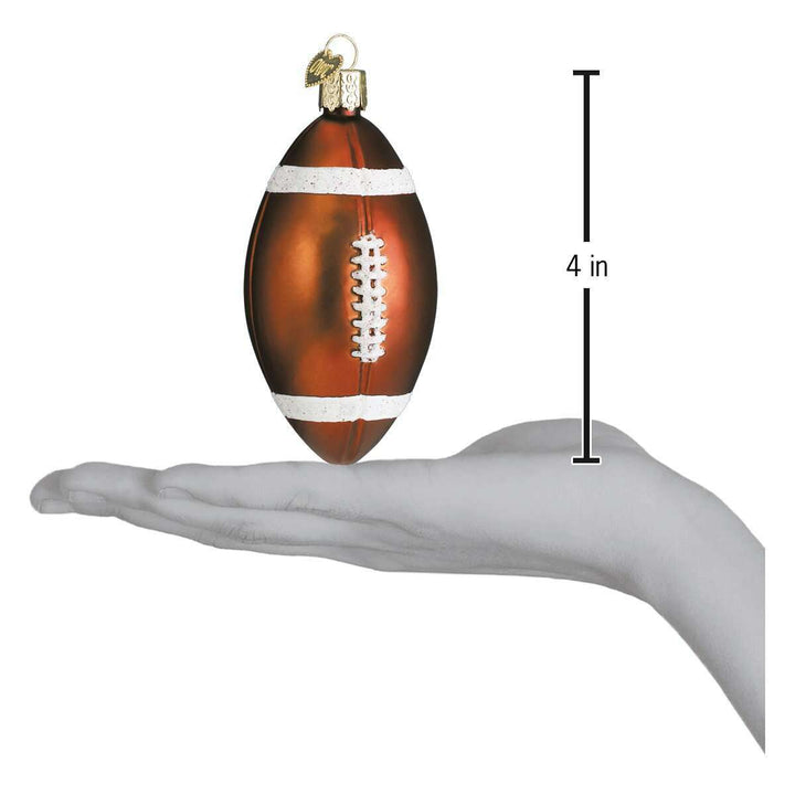 Old World Christmas Football Blown Glass Ornament