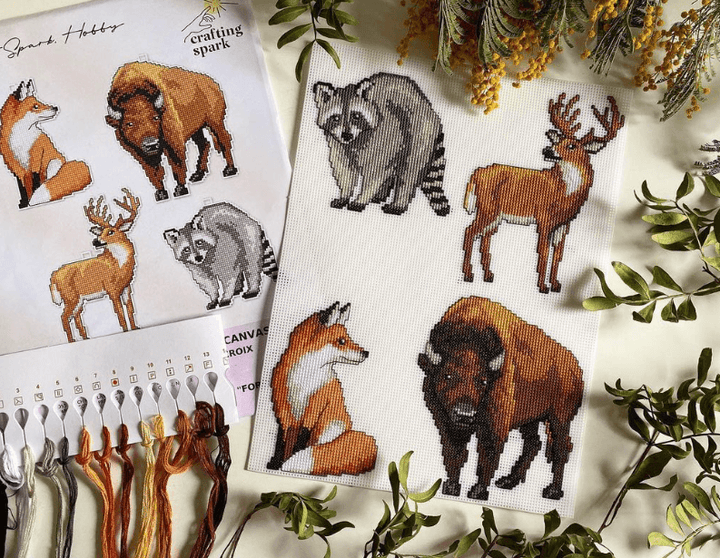 "Forest Animals" 125CS Counted Cross-Stitch Kit