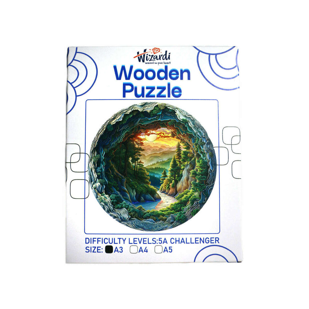Forest Landscape - Jigsaw Wooden Puzzle by Wizardi F07N9-23