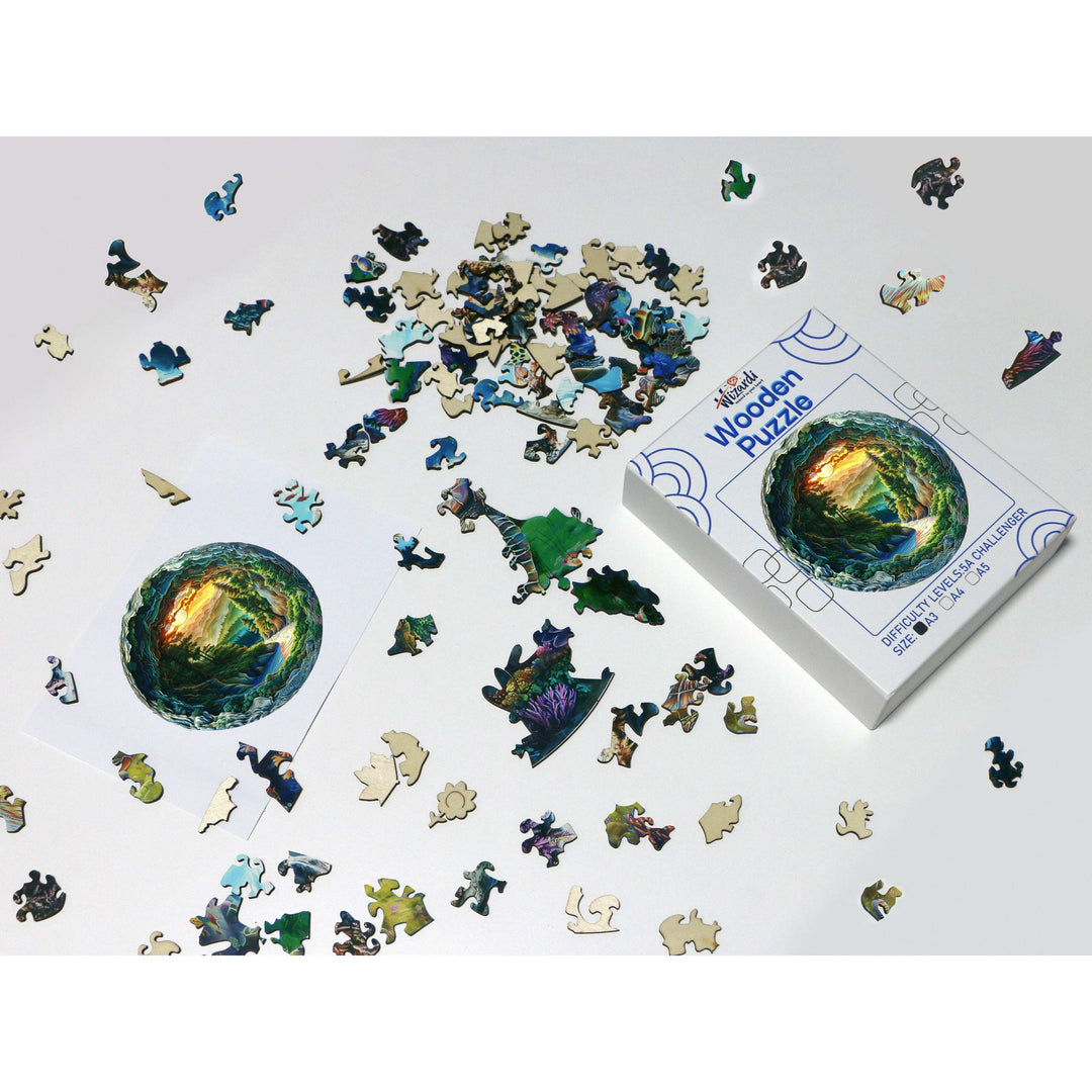 Forest Landscape - Jigsaw Wooden Puzzle by Wizardi F07N9-23