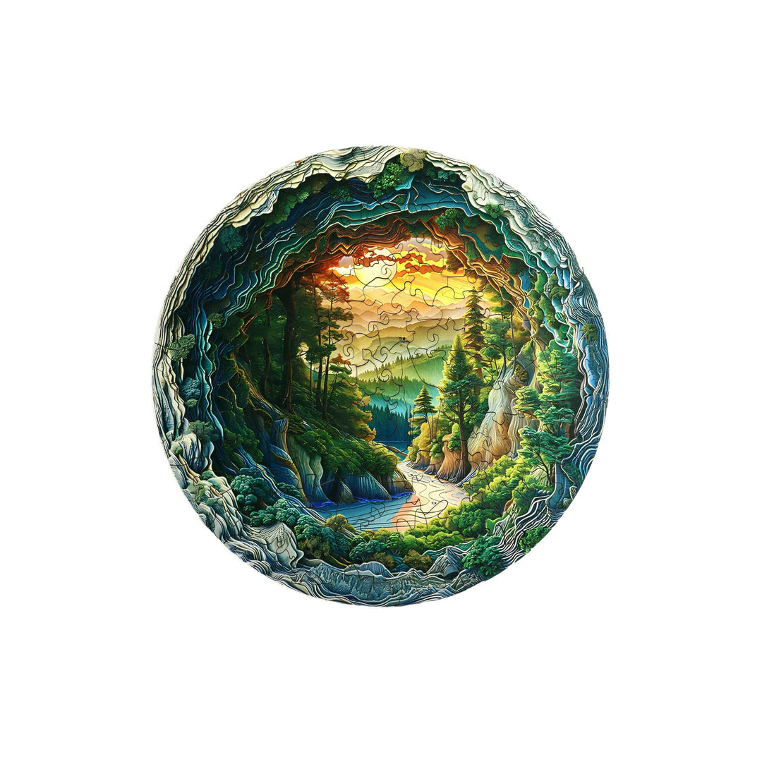 Forest Landscape - Jigsaw Wooden Puzzle by Wizardi F07N9-23