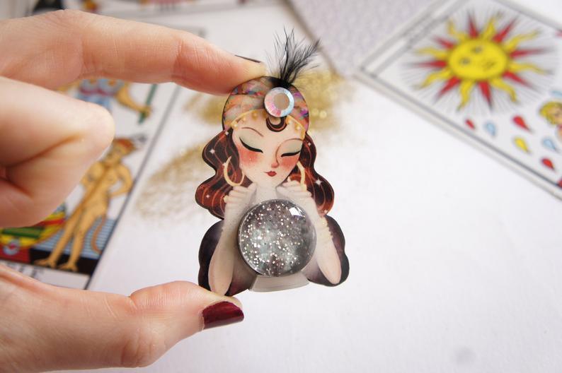 Fortune Teller Brooch by LaliBlue - Quirks!