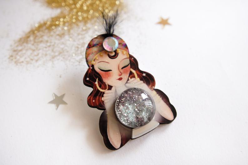 Fortune Teller Brooch by LaliBlue - Quirks!