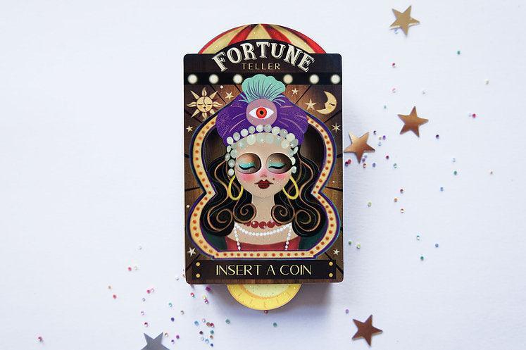 Fortune Teller Interactive Halloween Brooch by Laliblue - Quirks!