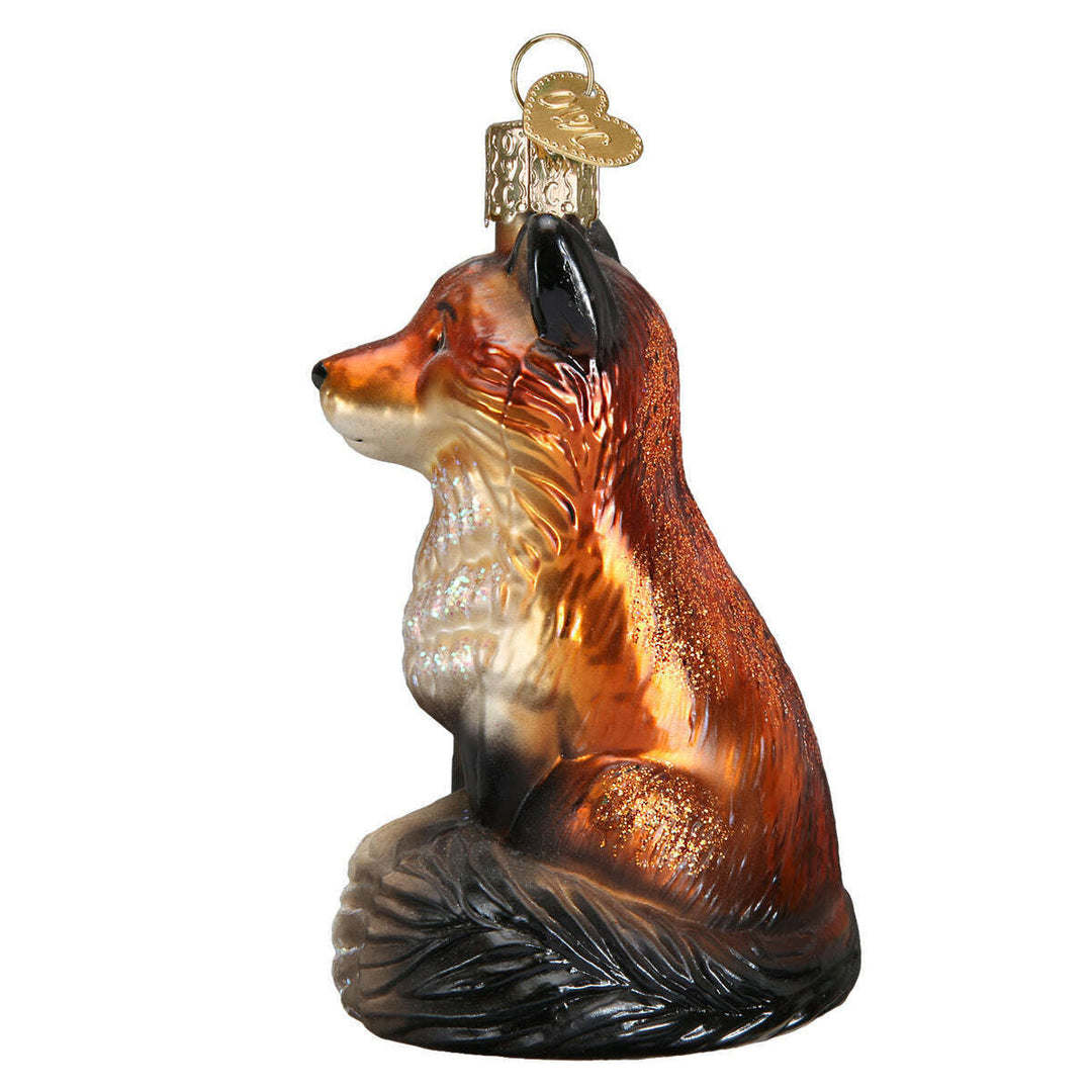 Old World Christmas Fox Blown Glass Ornament