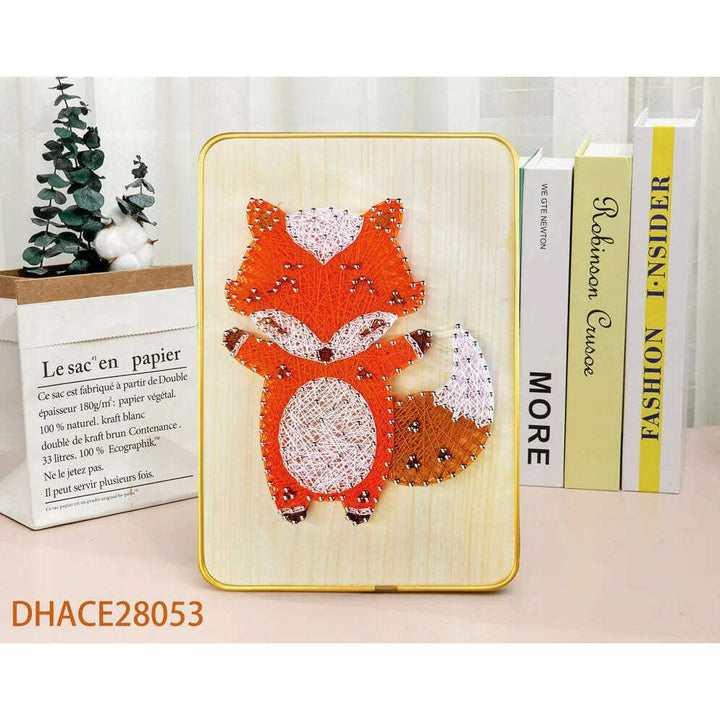 Fox String Art Kit with Stand. Simple Decorative DIY String Art Craft Kit M1-3 DHACE28053