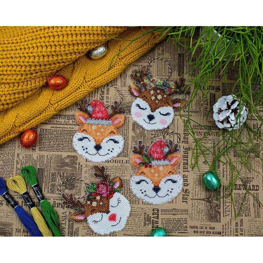 Foxes and Deer JK032L Counted Cross-Stitch Kit